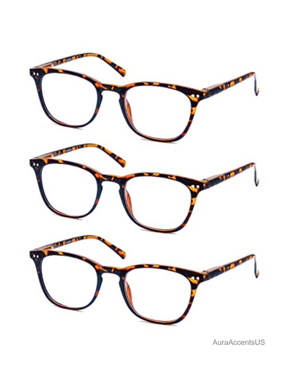 3 Pack Reading Glasses Oval Readers Flexible Spring Hinge +2.50